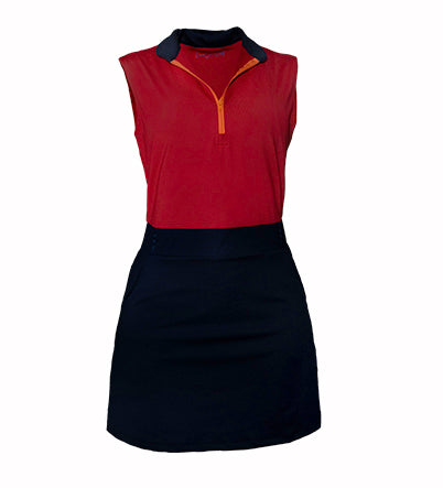 Red & Blue Golf Dress